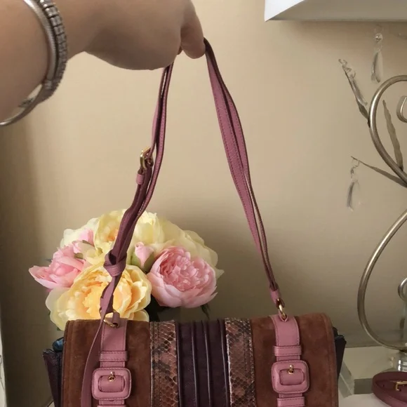 Rare PRADA Etiquette Patchwork Python Shoulder Bag - Picture 4 of 16